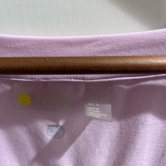 Zella Pink V Neck Active Shirt- New Without Tags- 3X - Picture 3 of 5